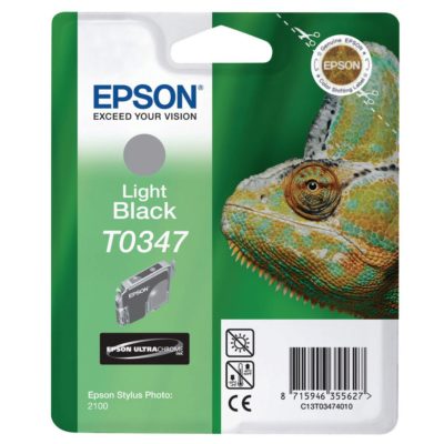 Epson Chameleon T0347 Ultrachrome Ink, Ink Cartridge, Light Black Single Pack, C13T03474010